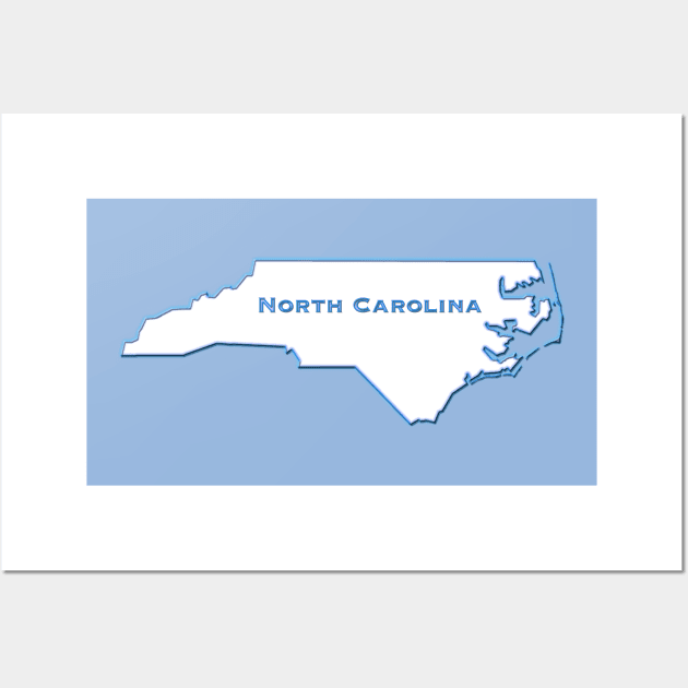 NC State Outline Wall Art by Trent Tides